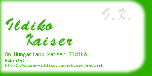 ildiko kaiser business card